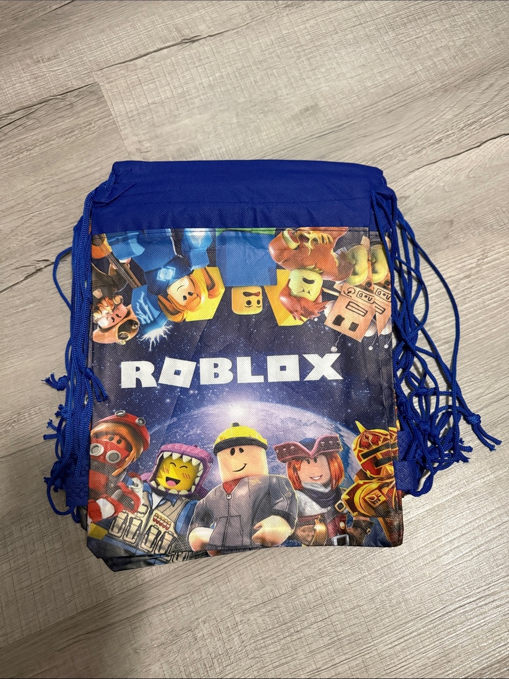 11 Roblox Blue Drawstring Backpacks 10.5 x 14 inches